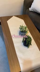 Ousthetic Table Runner Taplak Meja Canvas Cocoa 120 140 160 180 200 240 Mewah Terbaru Murah