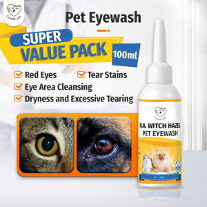 Cassiel Pet Cat Dog Eye Drops Dog Eye Drops Cat Eye Wash Cleans Up Tears Stain 100ml