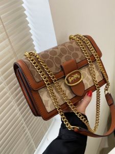 Fashionable Versatile Womens Crossbody Bag Summer 2025 Trendy Chain Strap Small Square Bag Soft PU Leather Casual Style