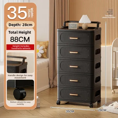 Slim Space Saving Drawer Storage Cabinet With Wheels