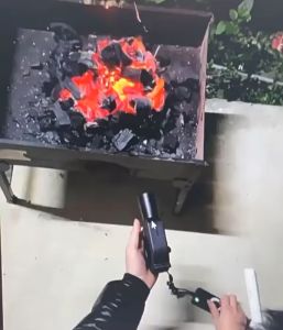 Quạt thổi khí 7530-5.6W-12V Turbo không chổi than bộ nguồn điều tốc dùng cho bếp nướng than hoa