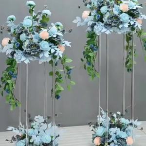 Acrylic Vase Wedding Flower Stands Set 40/60/80cm Height Clear Column Rack Geometric Display Stand for Home Party Wedding Decor