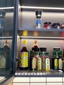 Stainless Steel Seasoning Storage Shelf with Adjustable Height for Kitchen Cabinet