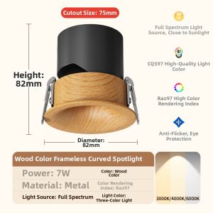 TONGZHIGUANG | Full Spectrum Eye-Protection COB Downlight