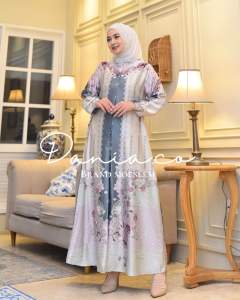 GAMIS SILKY MOTIF MEDINNA PREMIUM QUALITY / GAMIS MODERN / GAMIS SERAGAMAN / GAMIS KONDANGAN / GAMIS PENGAJIAN / GAMIS MEWAH