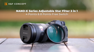 K&F Concept Nano-C Series 49mm-82mm adjustable 4 Points & 8 Points star filter with 18 Multi-Layer Coatings for night shooting and light source shooting Suitable for micro-single SLR camera