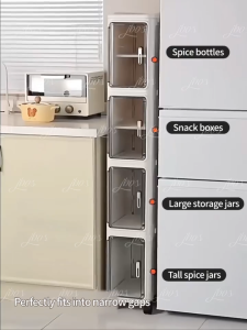 Jbos Foldable Gap Storage Cabinet For Kitchen Bathroom Corner Slim Drawer Cabinet Organizer