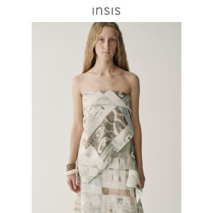 INSIS FEMME | Summer Print Stylish Pure Linen Bustier Top