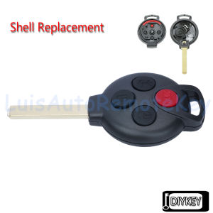 New 3/ 4 Buttons Case Remote Key Fob Shell Cover for Mercedes-Benz Smart Fortwo 451 2007 2008 2009 2010 2011 2012 2013 2014 2015