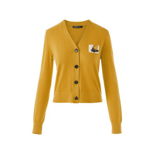 EiLEEN ELITEE Knitted Open Cardigan V-Neck Elegant Womens Top Soft Cotton Blend Long Sleeve Casual Style Autumn New Arrivals