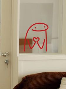 Miếng Dán Tường Dễ Thương Trang Trí Phòng Ngủ Hình Trái Tim Miếng Dán Góc Tường Cửa Sổ Cửa Hiệu Trà Sữa Chống Thấm Nước Chống Tia UV