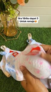 12 pcs 3pcs 6pcs BH PRINTING REMAJA TANPA KAWAT SIZE 32-36