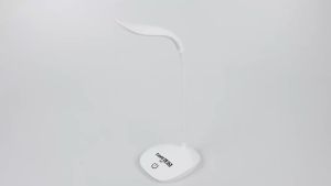 TaffLED Lampu Meja Belajar Desk Lamp Rechargeable 14 LED White Light - T301 Putih