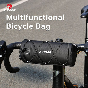X-TIGER Large Gravel Handlebar Bag Capacity Front Bicycle Bag Waterproof Road Bike Handlebar Bag Multi-Purpose Frame Pannier Bag