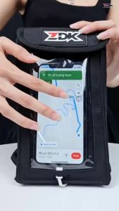 Túi mini treo đầu xe máy ZDK K1 mẫu mới có lỗ sạc pin siêu tiện lợi