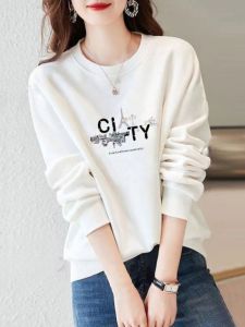 ทันสมัย คอกลม เสื้อสเว็ตเชิ้ต ผู้หญิง ฤดูใบไม้ผลิ ฤดูใบไม้ร่วง บาง หลวม แขนยาว ลดราคาเคาน์เตอร์ ลดล้างสต๊อก