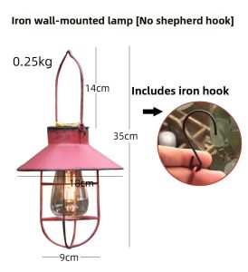 Retro Solar Powered Iron Art Lantern Outdoor Camping Tent Lighting Atmosphere Hanging Lamp Mr Garden Solar Landscape Courtyard Light