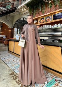 COD-GAMIS AURORA TERBARU 2023 MODEL SIMPLE DAN MEWAH-GAMIS POLOS BAHAN CERUTY TERBARU