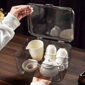 Dustproof Transparent Tea Storage Box With Lid
