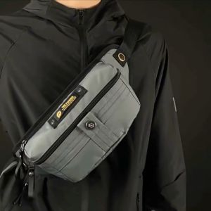 Ready Stock!! WE POWER Fashion Men Waist Bag Pouch Bag Chest Bag Sport Bag Fanny Pack Waterproof Nylon