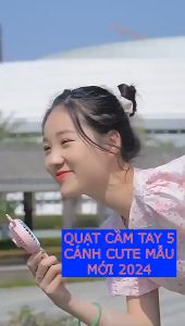 QUẠT CẦM TAY 5 CÁNH CUTE MẪU MỚI 2024 MÀU NGẪU NHIÊN