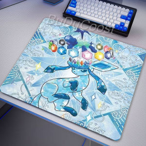 Bandai | Mousepad Computer New Mouse Pads eevee Keyboard Pad Pokémon Mouse Mat Office PC Rubber Carpet Small Table Mat Gamer Accessories