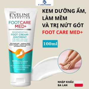 Kem Trị Nứt Gót Chân Foot Care Med Eveline Giúp Làm Mềm Da Chân Khô Thô Ráp Và Nứt Nẻ Tuýp 100ml Nhập Khẩu Ba Lan