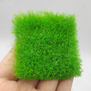 FunTrying Microscopic Realistic Wild Grass Thick Grass Turf Hand Torn Grass Block Model Sand Table Greening Material 11cm
