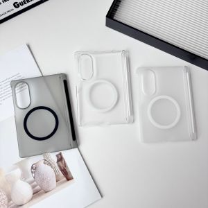 szhaiyu | Frosted Transparent Phone Case For Samsuang Galaxy Z Fold 8 7 6 5 4 Ultra TriFold For Magsafe Magnetic Hinge Protection Cover
