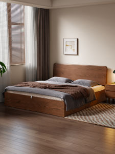 DONGMU | Real Wood Storage Box Bed Double Bed for Small Spaces with Gas Lift Mechanism