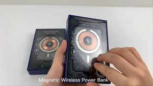 DESKTRON Magnetic Power Bank 10000mAh 22.5W QC Fast Charging PowerBank Transparent Power Bank With USB Type C Output