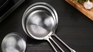 Stainless Steel Colanders Strainers Skimmer Strainer Colander Mesh Deep Fryer Oil Frying Scoop Sieve Kitchenware Kitchen Tool