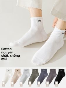 Tất nam MiiOW cotton 100% thoáng khí kháng khuẩn chống mùi