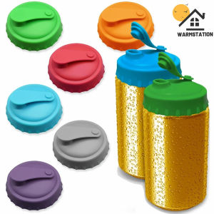 Silicone Drink Can Lid Covers Reusable Stopper Soda Beer Juice Coke Beverage Leakproof Cap Protector Fits Standard Tin Cans Cap