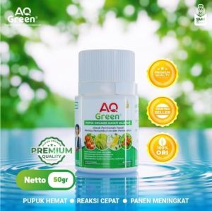 AQ Green Pupuk Organik Hayati Majemuk Pupuk Bubuk pendongkrak Hasil Panen Karet Sawit Padi Sayuran Buah Dan Penyubur Lahan (50gr)