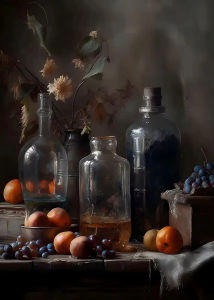 Oil Painting By Numbers Vintage Kitchen Fruits DIY Number Drawing Canvas Pictures By Numbers Home Decor Large Size
