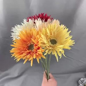 ดอกไม้ปลอม ถูกๆ ดอกไม้ปลอม ดอกไม้ประดิษฐ์ เยอบีร่า สําหรับตกแต่งบ้าน อุปกรณ์ประกอบฉากถ่ายภาพ