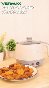 Vermax Mini Electric Pot Non-Stick Multi Electric Cooker Hot pot Two Levels of Heat 2L With Steamer 1L Birthday Gift