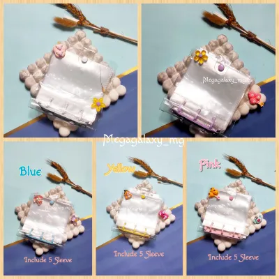 Binder PVC Jelly Mini Cover Case Album Card Storage Kartu 3 Ring Warna