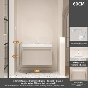 JOMOW | Smart Solid Wood Cream Style Bathroom Vanity and Sink Set