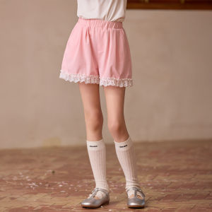 Little Naive | Sweet Floral Edge Girls Casual Shorts