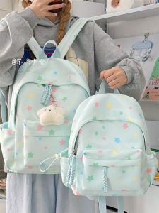 กระเป๋าเป้สะพายหลังผ้าฝ้ายแบบลำลองสำหรับนักเรียนหญิง ทรงซิปปิด ป้องกันน้ำ ขนาดเล็ก กระเป๋าใส่ของใช้ในชีวิตประจำวันแบบลำลอง