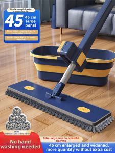 No-rinse High-water Absorption Chennile Flat Mop