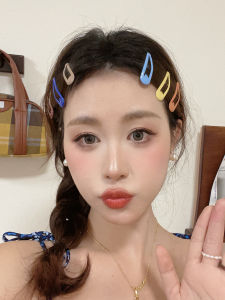 Colorful Cute Metal BB Clamp Set Beach Clamp Forehead Side Hair Clip Rainbow Clamp Hair Accessories Alloy Plated Silver Gold