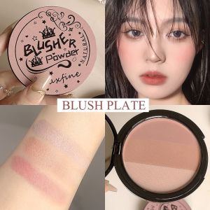 3 Màu Sắc phấn má tạo khối Palette Matte Phấn mũi Tăng Màu Hồng Má Long Lanh Phát Sáng phấn bột highlight Bronzer Trang Điểm
