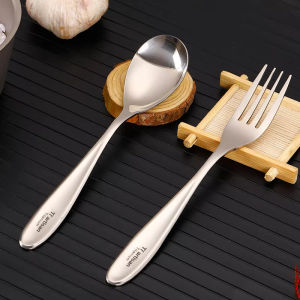 Tiartisan Titanium Ultra-light Durable Portable Sandblasting Fork Polished Spoon Cutlery Tableware Set for Camping Backpacking
