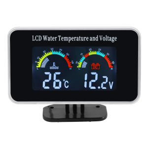 AD Waterproof LCD Digital Car Truck Voltmeter Water Temp Gauge Temperature Sensor 10mm Temperature Volt Meter 12v Voltage