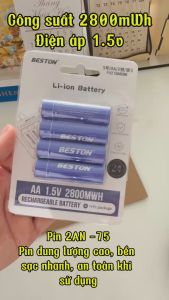 4 Pin Sạc AA Lithium 2800mWh 1.5V Beston 2AN-75 pin máy ảnh đen pin pin đồ chơi pin đồng hồ