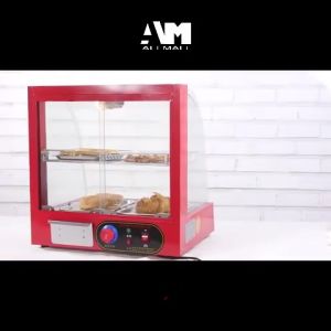 3 Layers Food Insulation Display Cabinet Glass Heating Constant Temperature Box for Commercial Cooked food Warming Cabinet