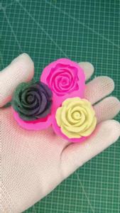 Khuôn Silicon Làm Hoa Hồng 3D Bằng Nhựa Resin Thân Thiện Với Môi Trường Khuôn Làm Hoa Sô Cô La Lớn & Nhỏ Để Làm Phụ Kiện Dây Đeo Điện Thoại Tự Làm